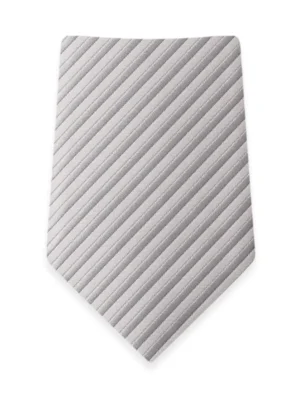 Striped Platinum Self-Tie Windsor Tie