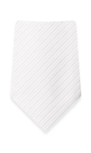 Striped White Self-Tie Windsor Tie