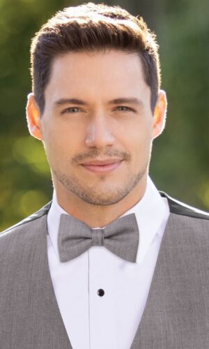 MEDIUM GREY WOOL BOW TIE