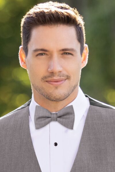 MEDIUM GREY WOOL BOW TIE