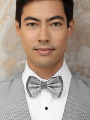 HEATHER GREY FOUNDATION BOW TIE