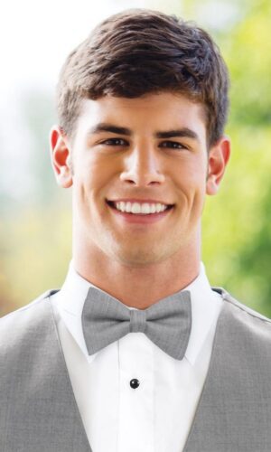 HEATHER GREY WOOL BOW TIE