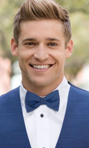 INDIGO BLUE WOOL BOW TIE