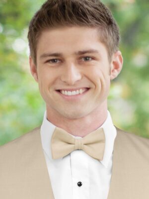 TAN HAVANA WOOL BOW TIE