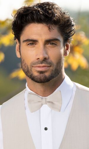 TAN WOOL BOW TIE