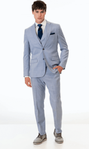 Oxford Blue Stretch Slim Fit